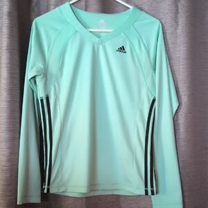 Adidas Mint Green Long Sleeve Swim Coverup